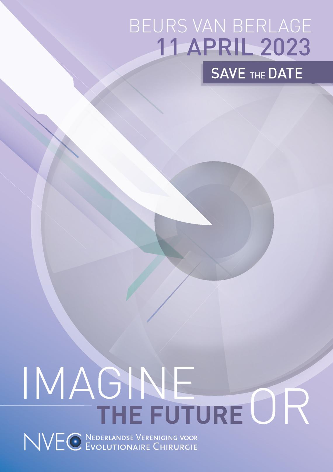 Poster van het NVEC Congres 2023, Imagine the Future OR